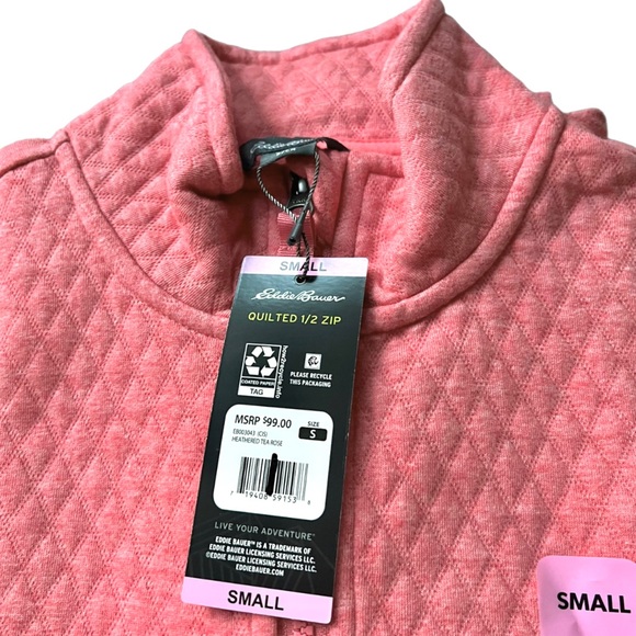 NWT Eddie Bauer Ladies Quilted Half Zip Pullover Size Small - Picture 8 of 9